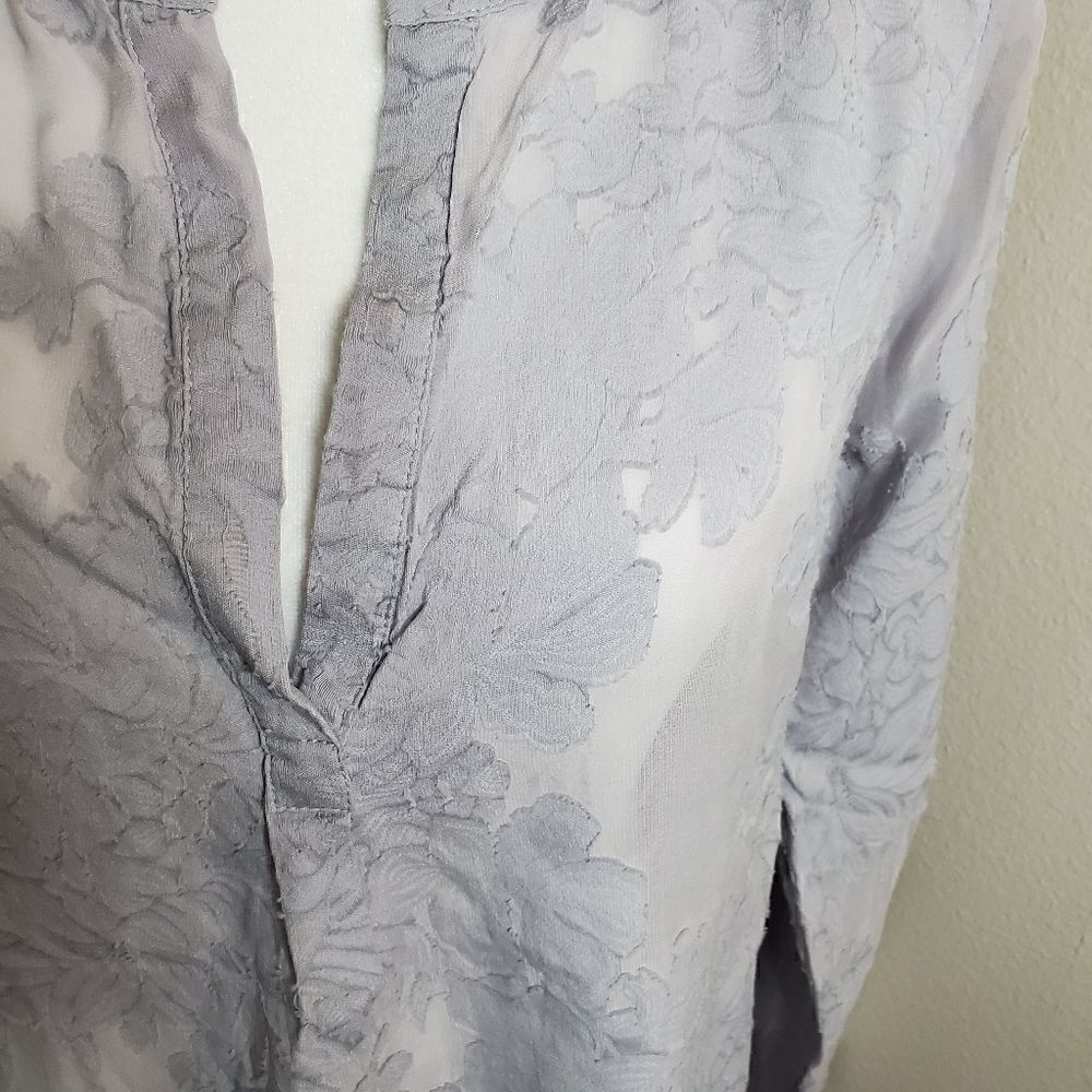 Katherine Barclay semisheer floral blouse M - Picture 5 of 11